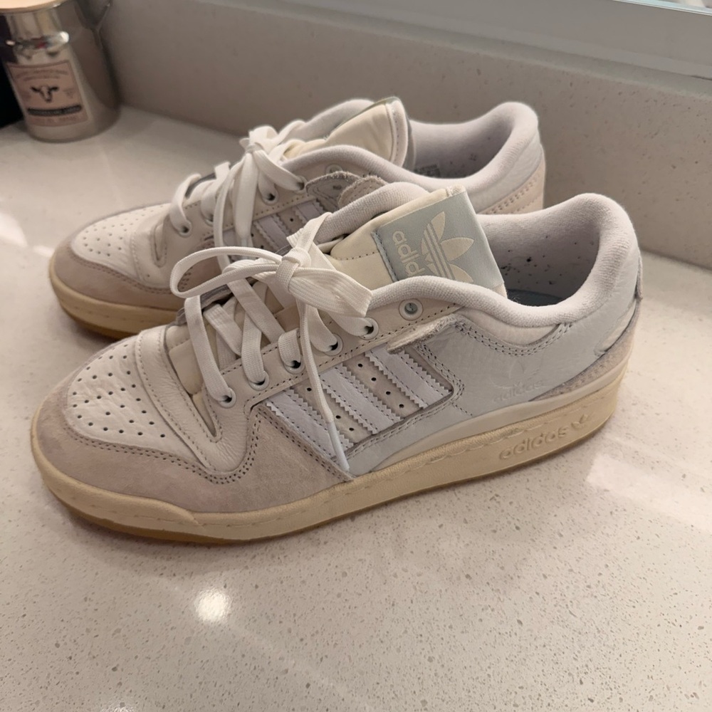 Adidas Off-White and Beige Sneakers